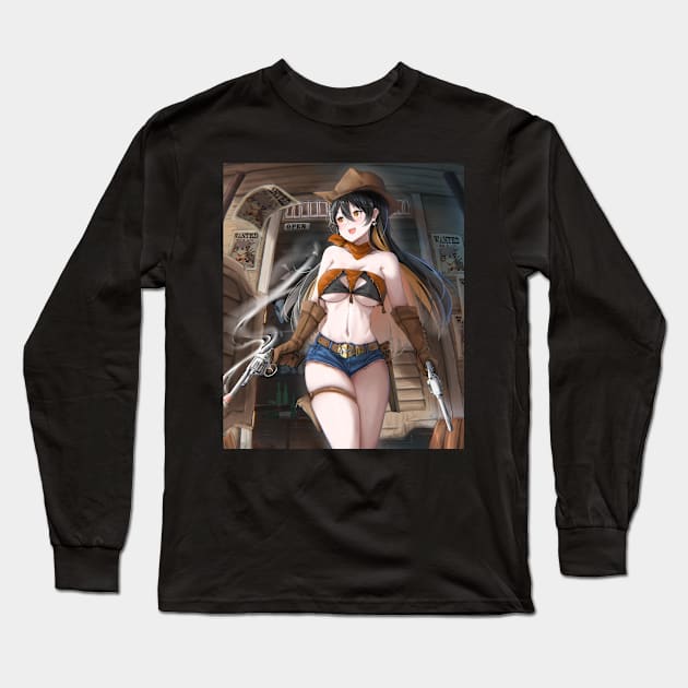 Wild West Monerochan Long Sleeve T-Shirt by Monero Art Fund